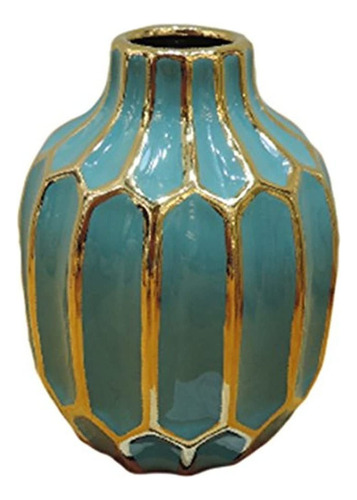 Sagebrook Home Ceramic Jarron, 5.75x5.75x8, Turquoise/teal