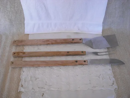 comprar Juego De Cubiertos Parrilleros.  Tenedor, Cuchillo, Espatula