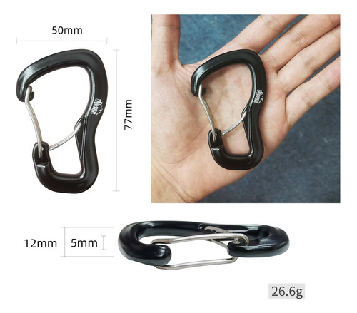 2x Hamaca Carabiner 8kn Gancho Accesorios De Escalada