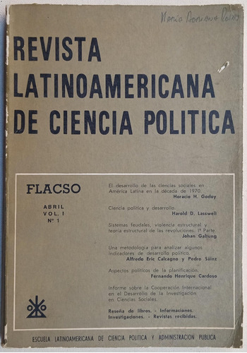 Flacso Revista Latinoamericana De Ciencia Politica Nº 1