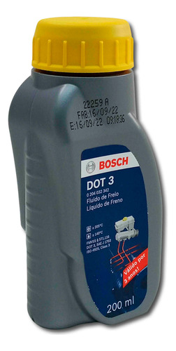 Liga Liquido Fluido Freno Dot 3 Original Bosch 200ml