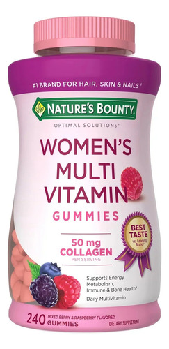 Nature S Bounty Vitaminas Con Colágeno Para Mujer 240 Pzas Sabor Frutos Rojos