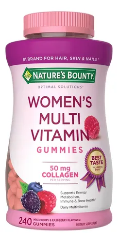 comprar Nature S Bounty Vitaminas Con Colágeno Para Mujer 240 Pzas Sabor Frutos Rojos