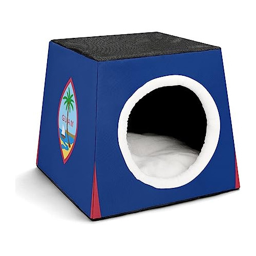 Guam Us Flag Dog House Cat Tent Durable Waterproof For Pet S