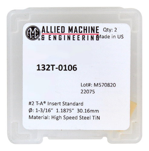 Inserto Espada No. 2 1-3/16 Pulg T-a M4 Tin Allied Machine