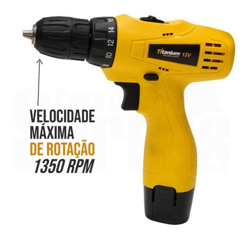 Imagem 3 de 5 de Parafusadeira Furadeira 12v 3/8 Litio Biv 5498 Titanium +kit