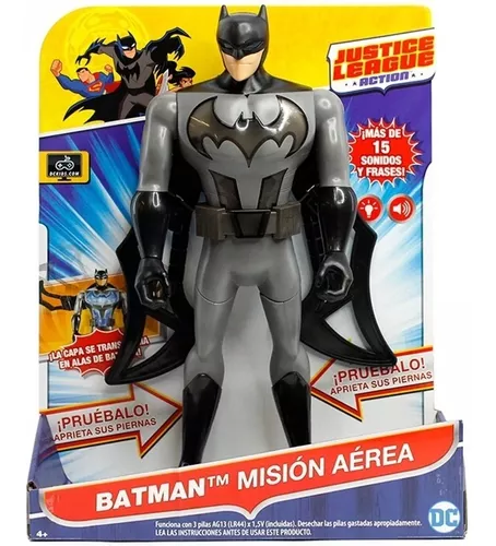 Batman Mattel Muñeco 30 Cm Mision Aerea Alas Luz Y Sonido