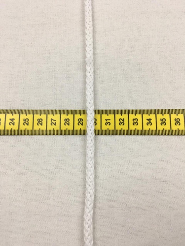 Cordón De Algodón De 5mm Blanco X Rollo 100 Mts