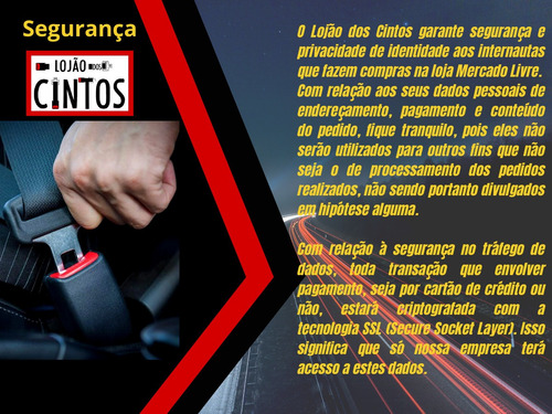 Fecho Haste Fêmea P/ Cinto De Segurança Parati 2 Peças