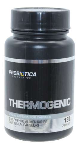Termogenico Cafeina Pre Treino Academia Probiotica 120 Caps Sabor Natural