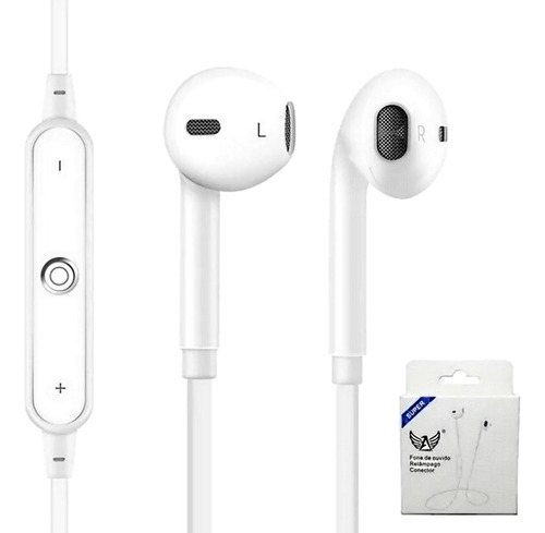 Fone Bluetooth Sem Fio Celular Air Recarregável Microfone Cor Branco