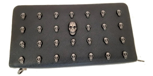 Cartera Calaveras Skull Gotica. Negro