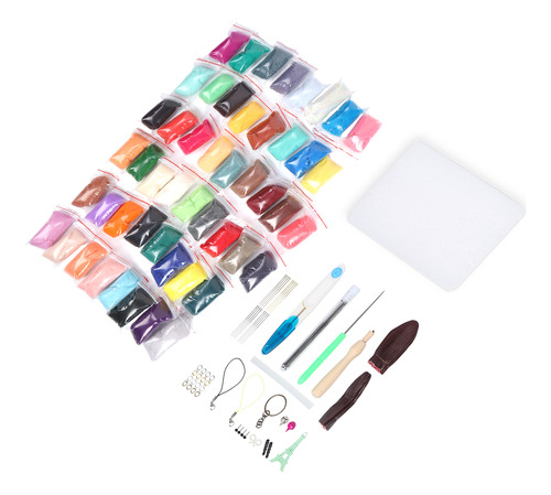 Kit De Fieltro De Lana Con Aguja, 50 Colores, 5 G, Suministr