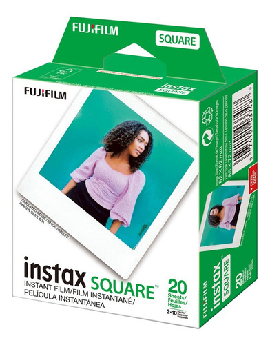 Papel Fotográfico Instantáneo Square Pack 20 Cámaras Instax