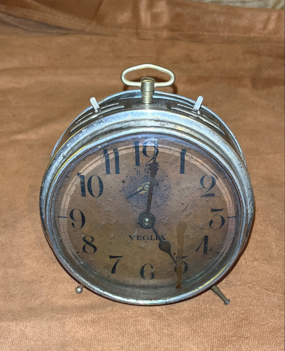 Reloj Despertador Veglia Italiano, Antiguo, Funcionando Bien