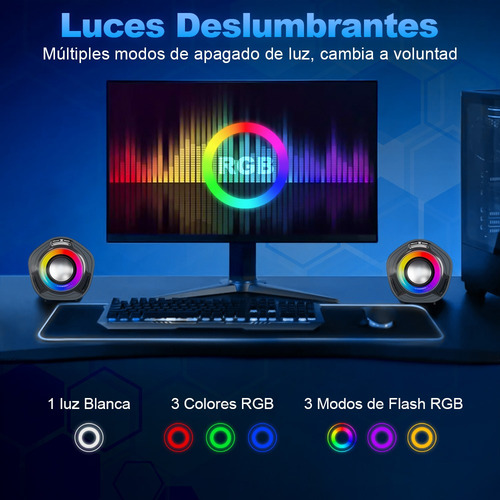 Bocinas Portable Multimedia Rgb Speaker Altavoz De Led