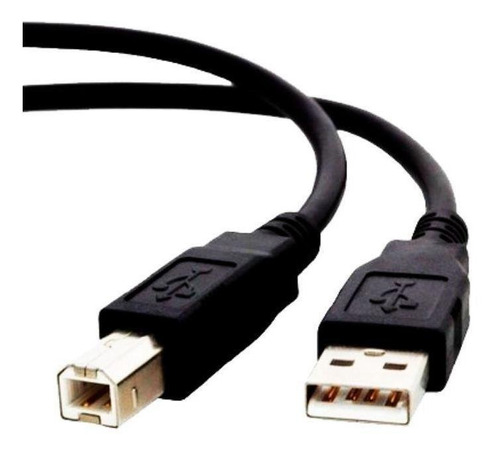 Cable USB A/b 2.0 de 3 metros para impresora con filtro de color, cable negro