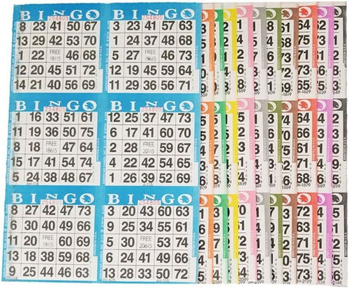 American Games Bingo Paper Game Cards  6 Card  10 Bingo Shee