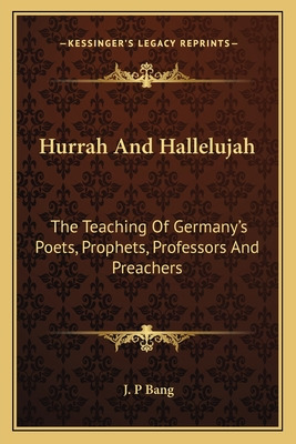 Libro Hurrah And Hallelujah: The Teaching Of Germany's Po...