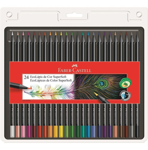 Lapis De Cor Supersoft 24 Cores Faber Castell Profissional