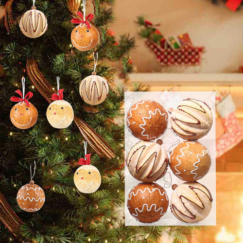 6 Adornos De Bolas De Navidad, Adornos Colgantes Para