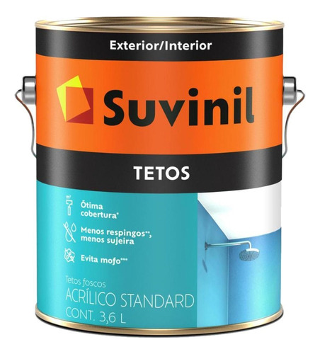 Cielorraso Suvinil Premium Antihongos 3.6lts Tetos