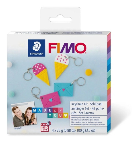 Set Fimo Soft Set Kit Llaveros 100 Grs