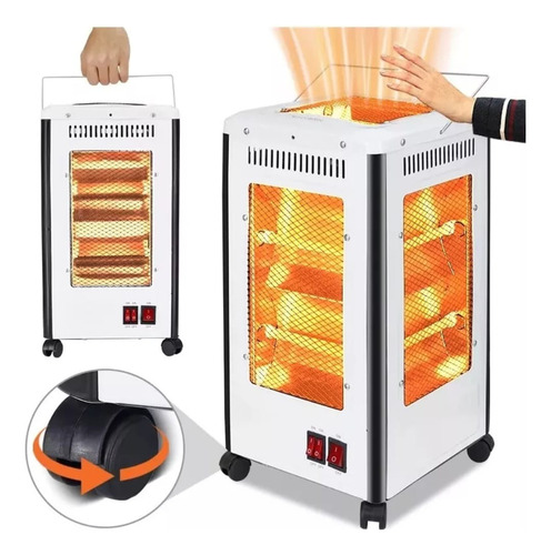 Estufa Calefactor Halógeno 360° A 2000w