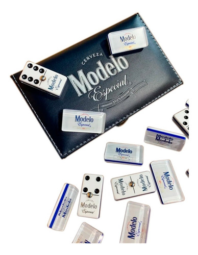Domino Modelo Especial Estuche Azul + Portavaso Calavera # 6