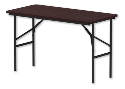 Mesa Plegable Rectangular De Madera 121x61x74 Cm Caoba