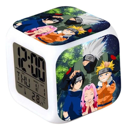 Reloj Naruto Amigos Despertador Led Digital Luz Grafimax