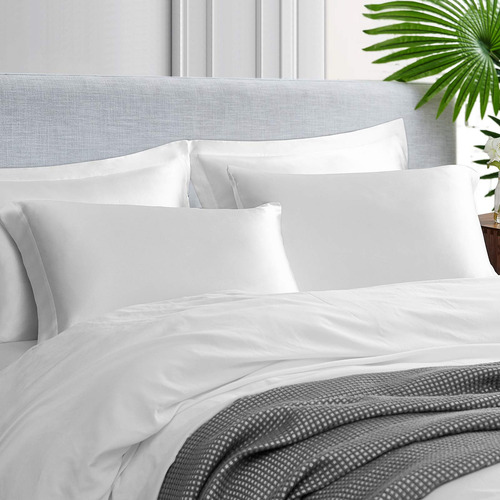 Juego De 2 Fundas De Almohada Con Cierre De Sobre Blanco