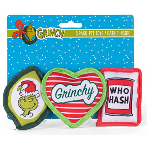 Dr. Seuss For Pets The Grinch - Paquete De 3 Juguetes De Lon