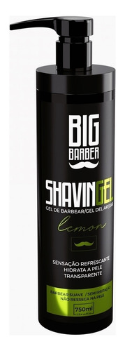 Shaving Gel De Barbear Big Barber 750ml Limão Combo 6 Unidad