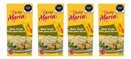 Mole Doña María Verde Listo Para Servir 360 G (4 Cajas)