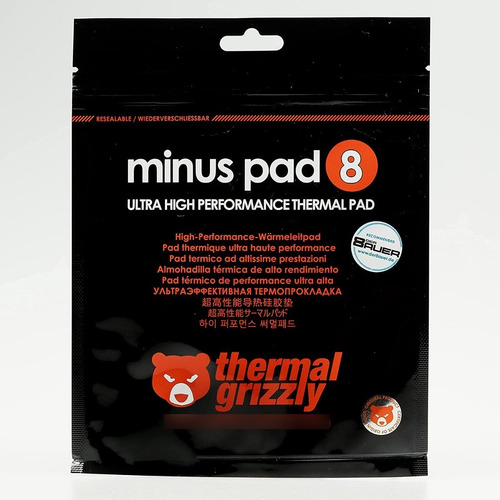 Imagen 3 de 4 de Pad Térmico Thermal Grizzly Minus Pad 8 - 100x100x1,5 Mm