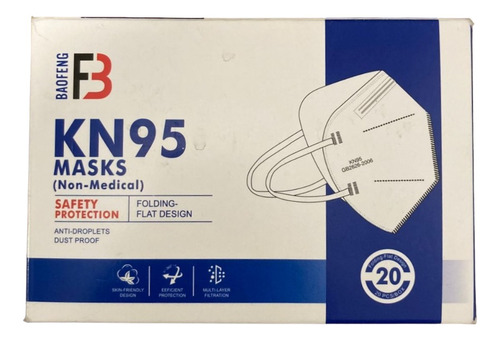 Bidameun Cubrebocas Kn95 Caja De 20 Piezas.