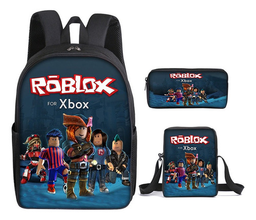 Roblox Schoolbag Conjunto De Tres Piezas Roblox Game Print A