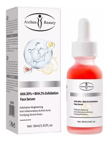 Aceite Facial Aha 30% Bha 2% Exfoliación Aichun Beauty 30ml