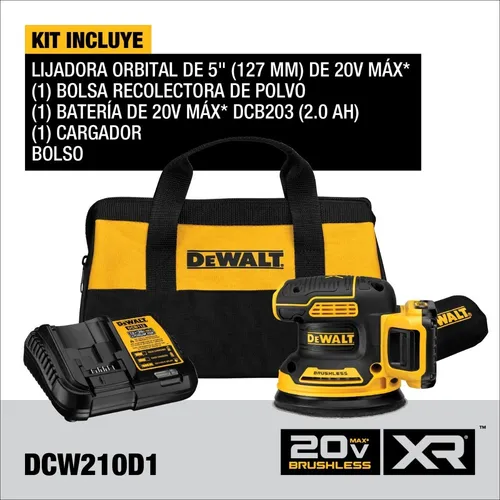  DEWALT - Lijadora orbital MAX de 20V, herramienta solo