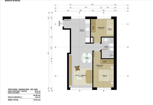 Imagen 12 de 12 de Apartamento Dos Dorm. Contrafrente