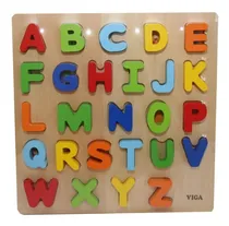 Comprar Juegos Juguetes Madera Viga Encastre Didactico Mayusculas