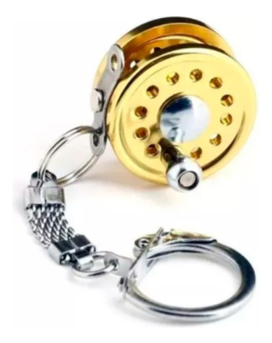 Pesca Llavero Mini Reel Mosca Fly