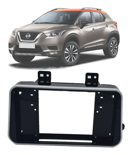 Moldura Fiamon Padrão Pioneer Nissan Kicks Black Piano