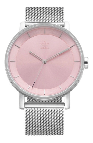 Reloj adidas Mujer Plateado Rosa District M1 Casual Z043035