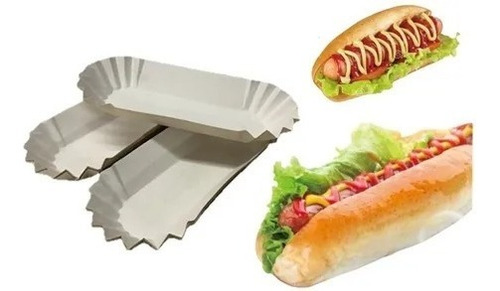 Imagen 4 de 4 de Porta Completo Completero De Cartón Porta Hot Dog X100
