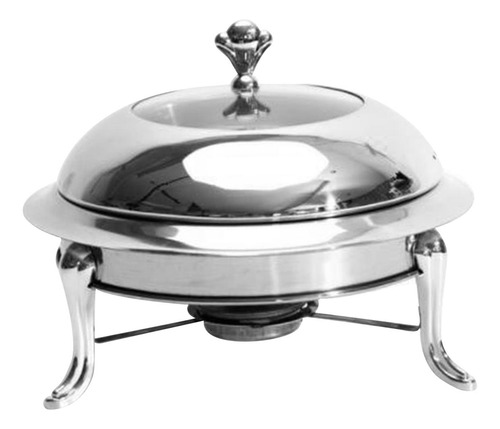 Calentador De Comida De Bufé De Plato De Plata 26cm