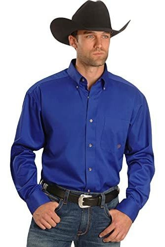 Camisa De Sarga Sólida Para Hombre Ariat