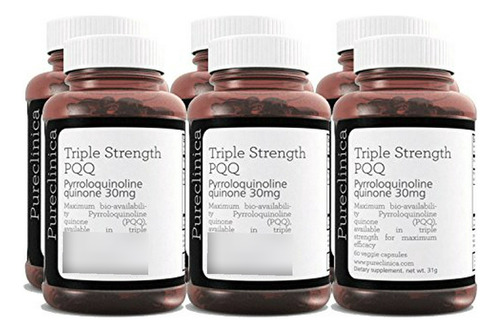 Triple Strength Pqq (pirroloquinolina Quinona) - 30mg X 60 Cápsulas Vegetales - ¡300% Más Potente Que La Competencia!