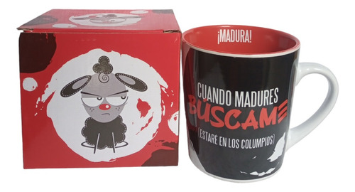 Taza La Oveja Negra 14onz Ceramica  Madura + Caja Regalo
